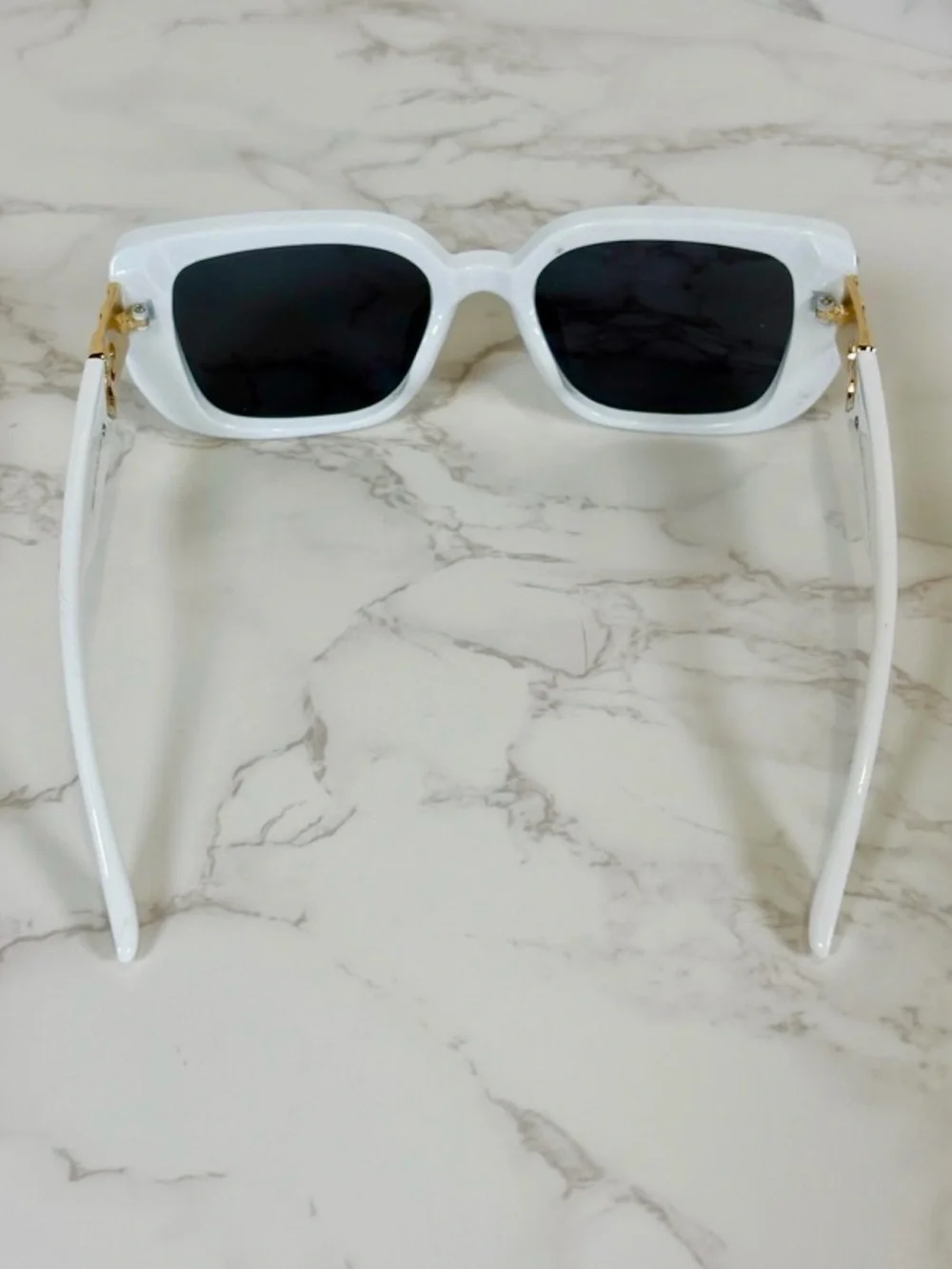 SUNGLASSES: Luxury White, Red, Green w/Golden Accents & GG Monogram, NWOT